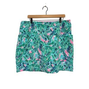 Lilly Pulitzer Luxletic Monica Skort Blue Horizon Par Fection Golf Size 16